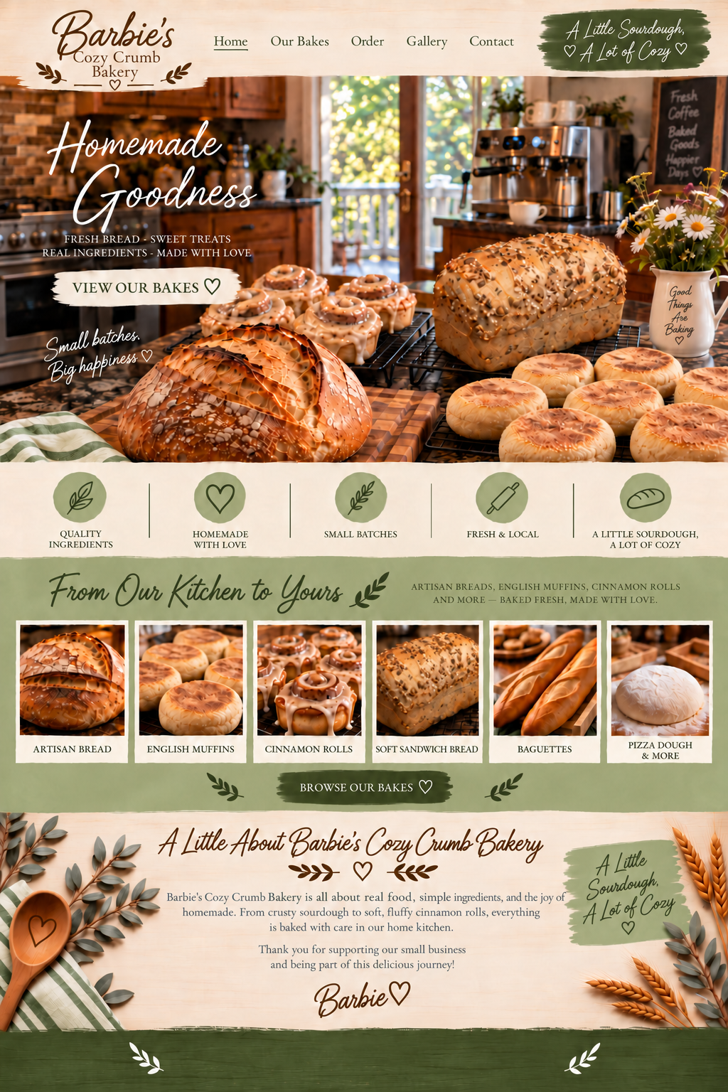 Barbie’s Cozy Crumb Bakery bakery homepage